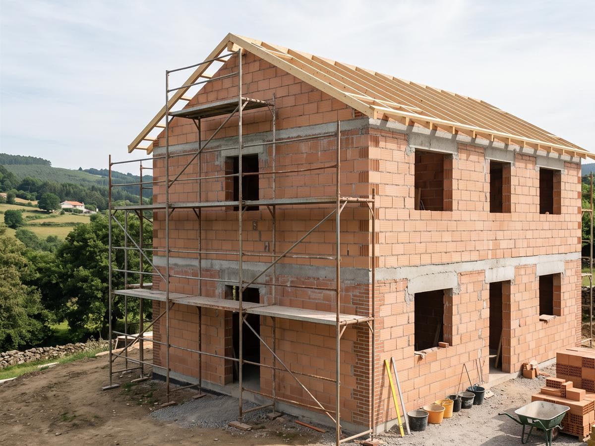 Vivienda unifamiliar de obra nueva con los cerramientos y la cubierta levantados por AZL en A Coruña
