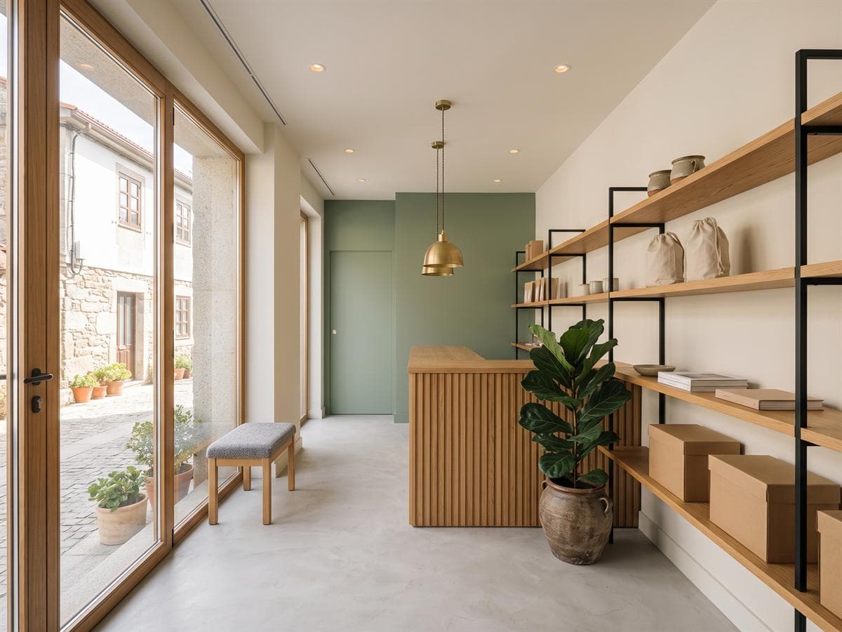 Local comercial con el interior diseñado a medida por AZL en Ferrol