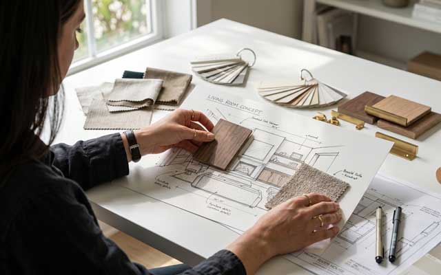 Interior diseñado por AZL en una vivienda de A Coruña