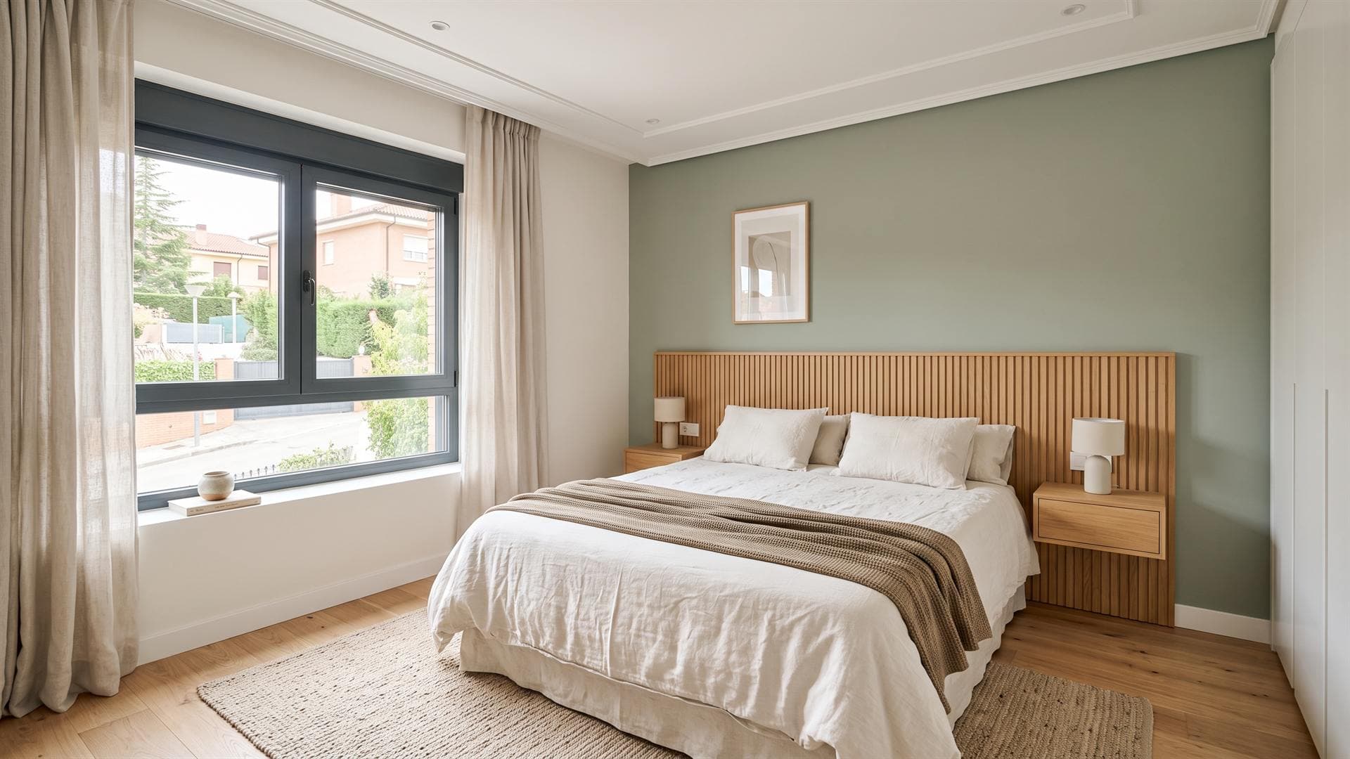 Dormitorio reformado según el proyecto de diseño de AZL en Ferrol