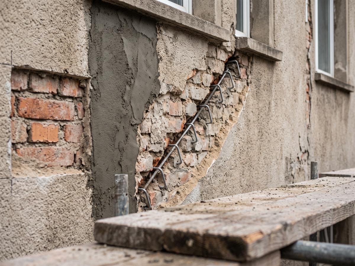 Reparación de grietas y daños estructurales de un edificio por AZL en Ferrol